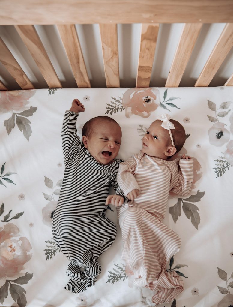 The twin in their cradle