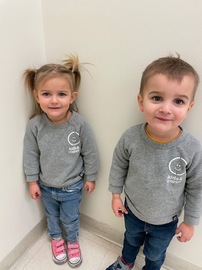 The twins in t-shirt